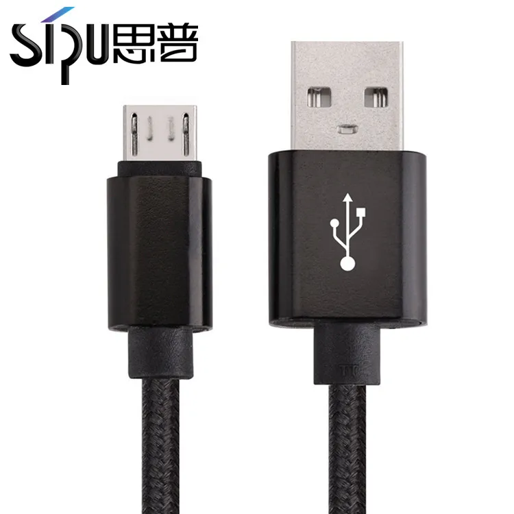 

SIPU factory price micro usb fast charger data type c cable for android phone, Black white
