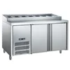 Stainless Steel Pizza Prep Table Display Refrigerator