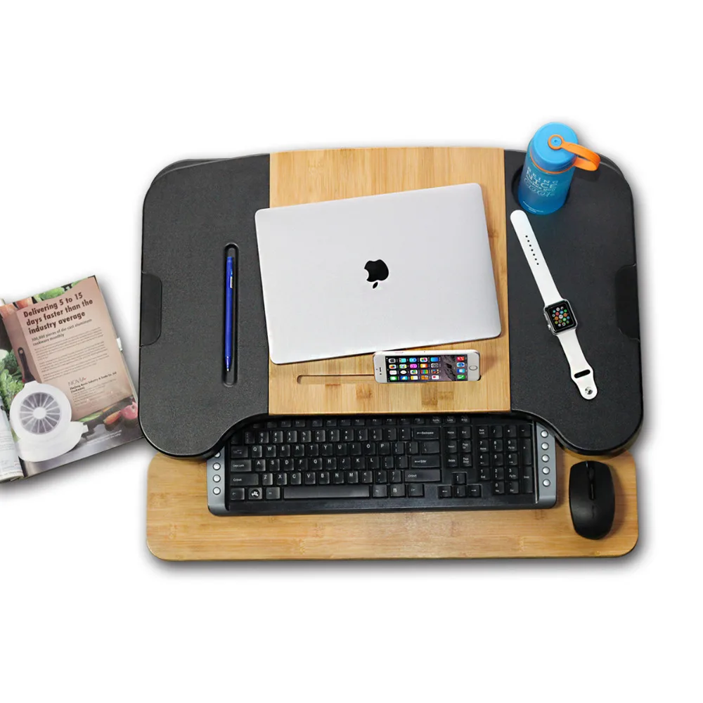 Adjustable Wooden Laptop Desk Notebook Computer Stand Portable