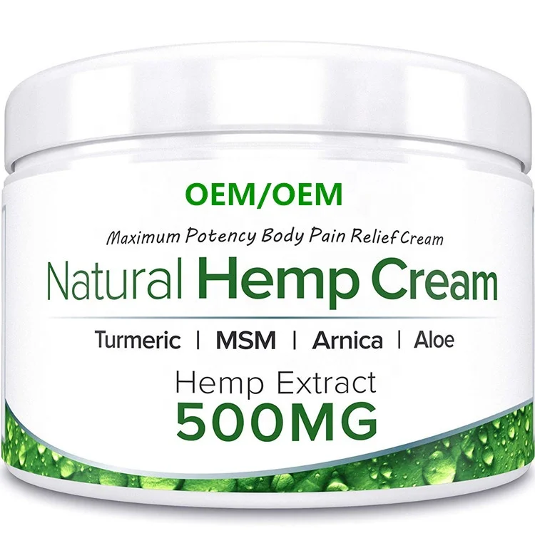 

Private Label Organic Full Spectrum CBD Hemp Cream Pain Relief with Turmeric Back Pain Cream