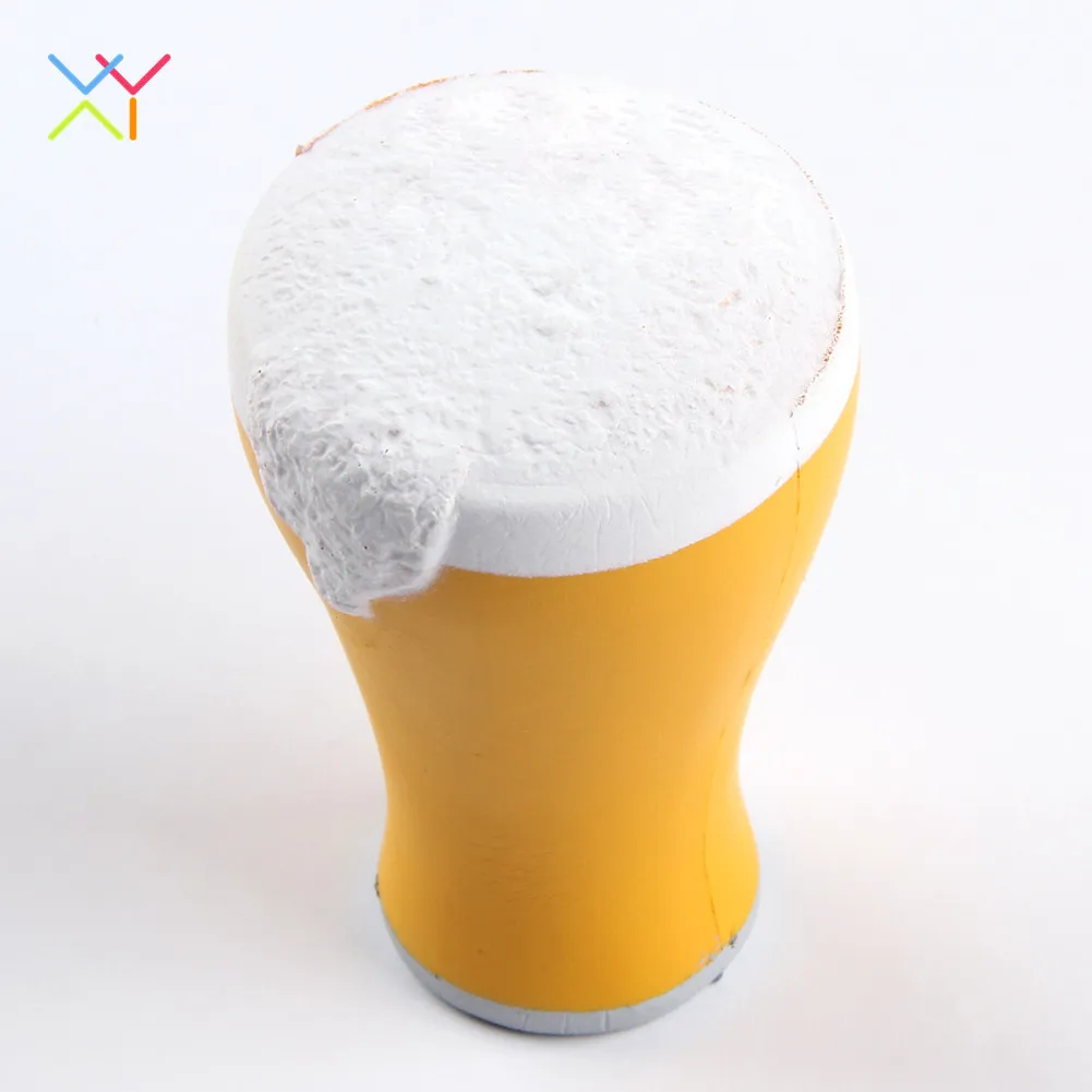 Hot Selling Anti Stress Beer Shape Soft Jumping Slow Rising Squishy Toys