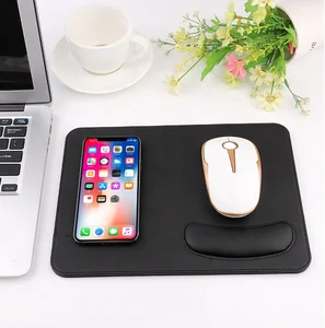 PU Leather Wireless Charging Mouse Pad Wrist Guard
