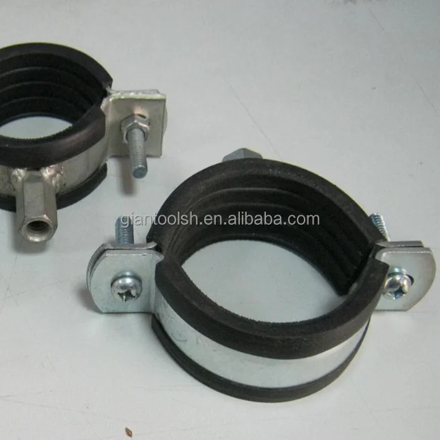 
hanging Split pipe clamp with rubber rubber coated pipe clamps 