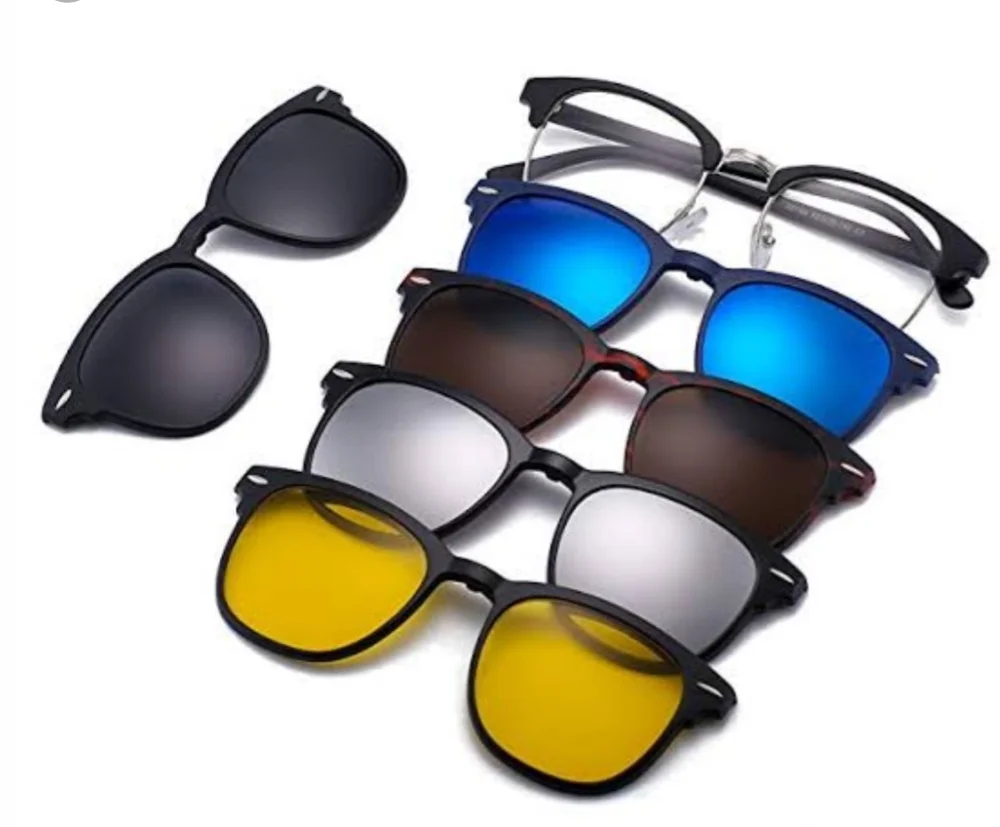 

2019 high quality 5 in 1 interchangeable Magnetic Polarized shade Sunglasses