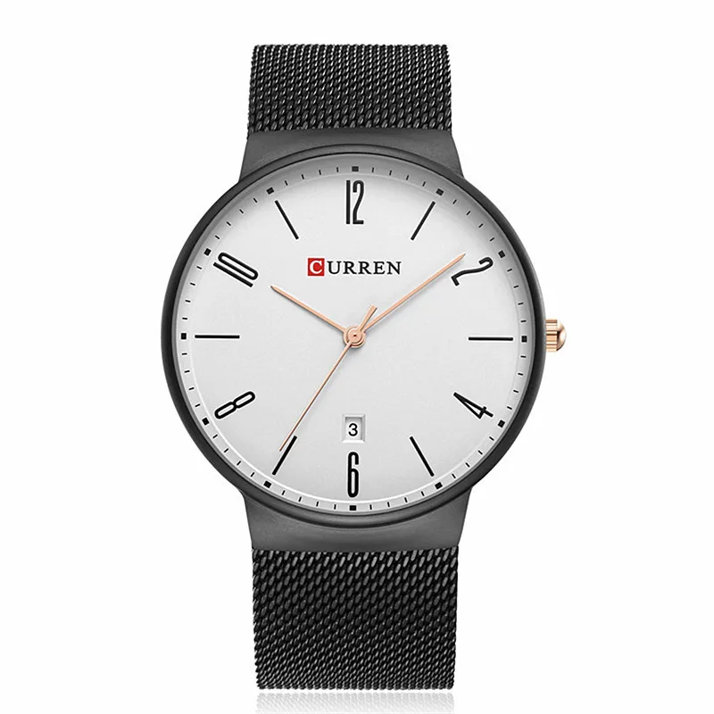 

CURREN 8257 Men Wrist Watches Date Quartz Watch Ultra Thin Dial Watch Clock Relogio Masculino, 5 color for you choose