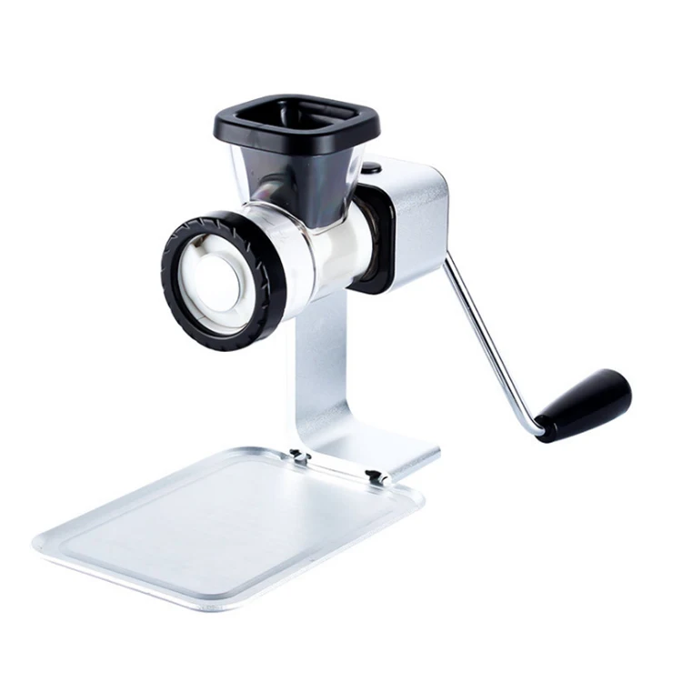 

Hot Sale Processional Meat Mini Manual Meat Grinder, Silver and black