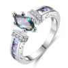 Luxurious colorful horse eye zircon ring for men and women