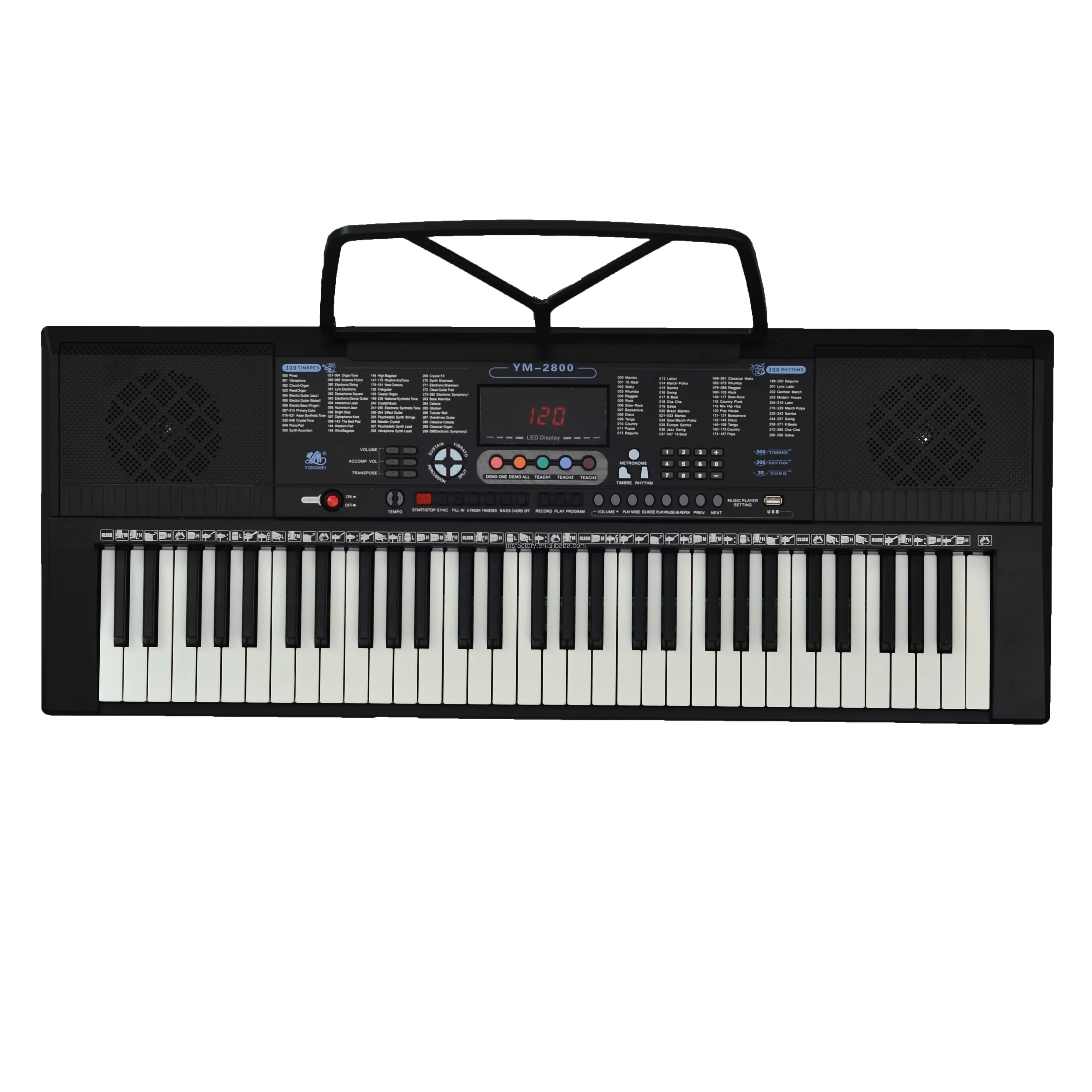 
Musical Instrument 61 keys electronic organ keyboard synthesizer piano with USB jack 