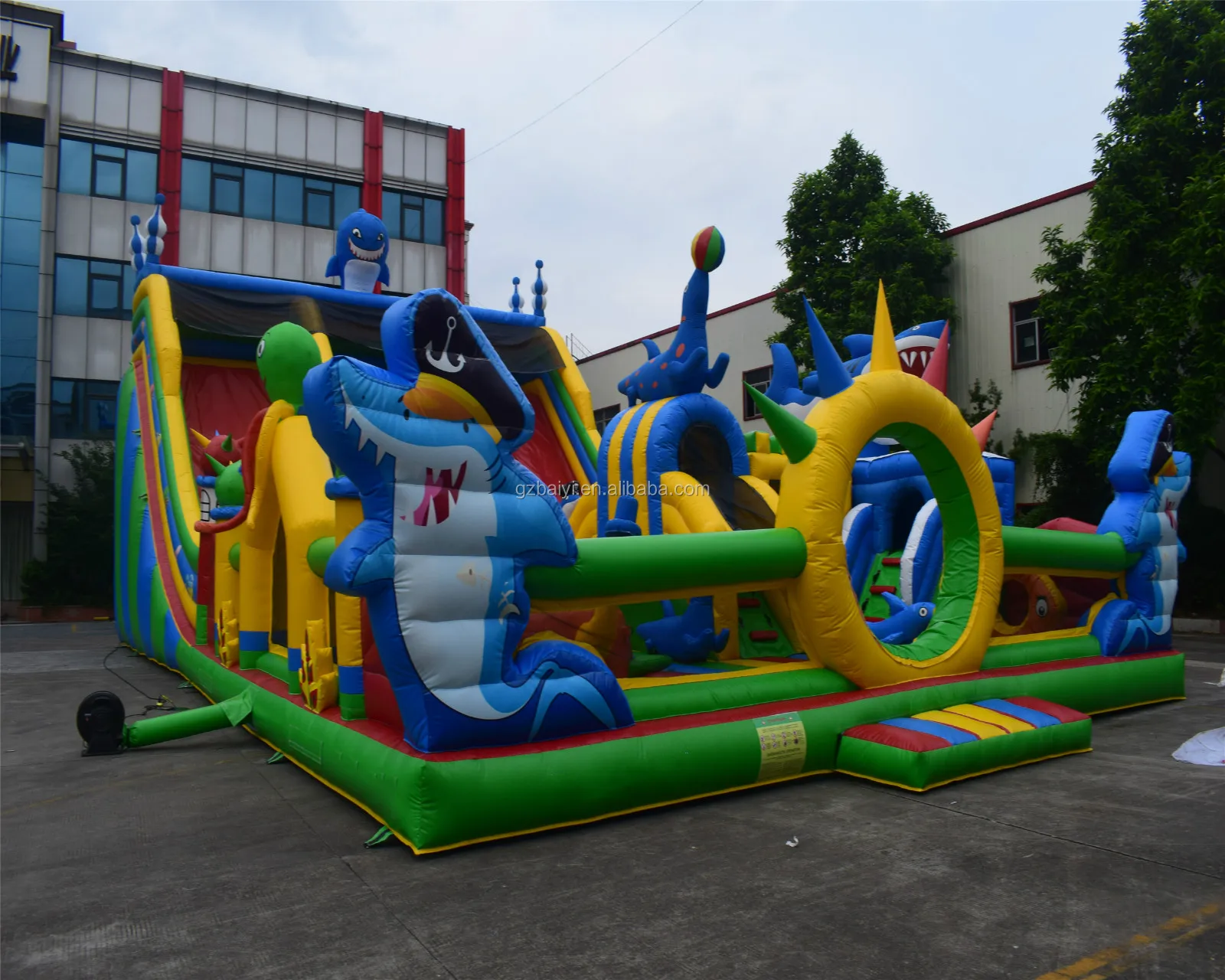 Underwater World Playground Inflatable Bouncer Cartoon Castle With ...