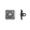 Yiwu Factory Direct Selling Metal Square Snap Button Clothes Snap Pewter Buttons