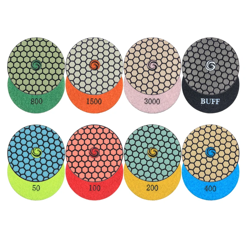 Phoenix Best 4 Inch Granite Diamond Dry Polishing Pads