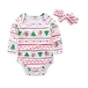 Baby boys girls rompers newborn hello letter print long sleeved climb sleeve