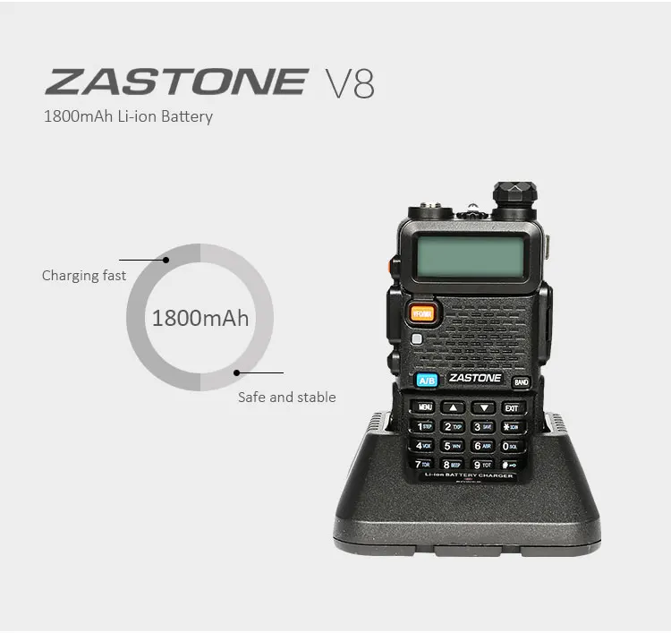 Popular Radio Zastone V8 Uhf/vhf Dual Band 5w Powerful Ham Two Way