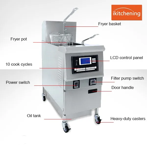 For Commercial Kitchen Used Electric Deep Fryer Automatic Basket Lift Autolift Deep Fryer Buy