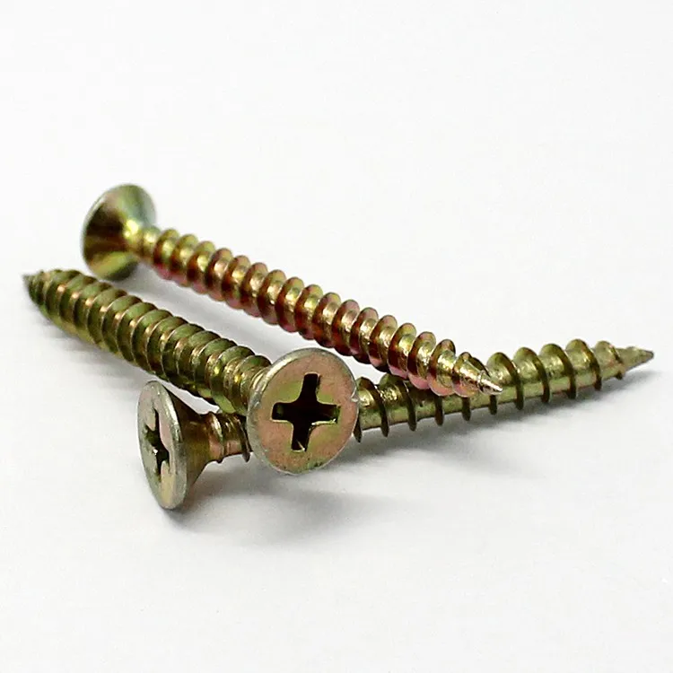 
M3.5 M4 M5 Color Zinc Coarse Thread Chipboard or Particleboard Needle Point Screws 