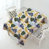 Waterproof Mildew proof Flower Printed Polyester Fabric Tablecloth Covers for Square and Rectangle Home Party Table Cloth