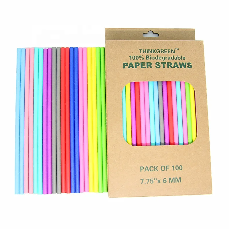 

Low MOQ FDA Certificates and Eco Friendly Soild Color Biodegradable Drinking Plain Paper Straws, N/a