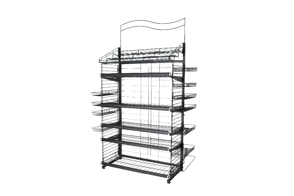 Hout Retail Display Stand Met Slatwall/mdf Display Board/houten Vloeren