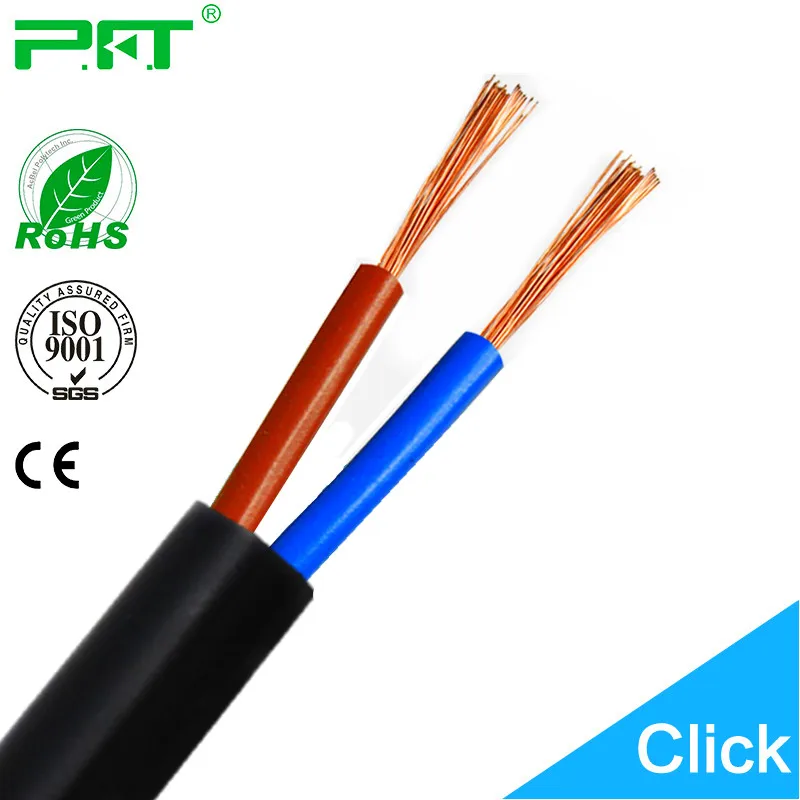 PFT factory cheapest price rvv flexible cable 2 cores flexible electrical copper wire