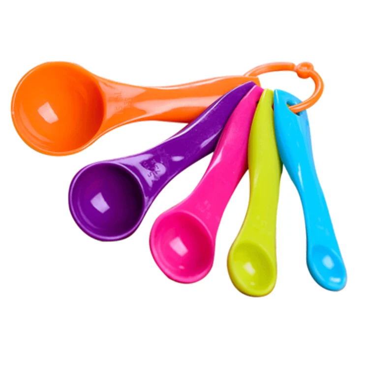 
Set of 5pcs Creative Colorful Plastic Measuring Spoons 
