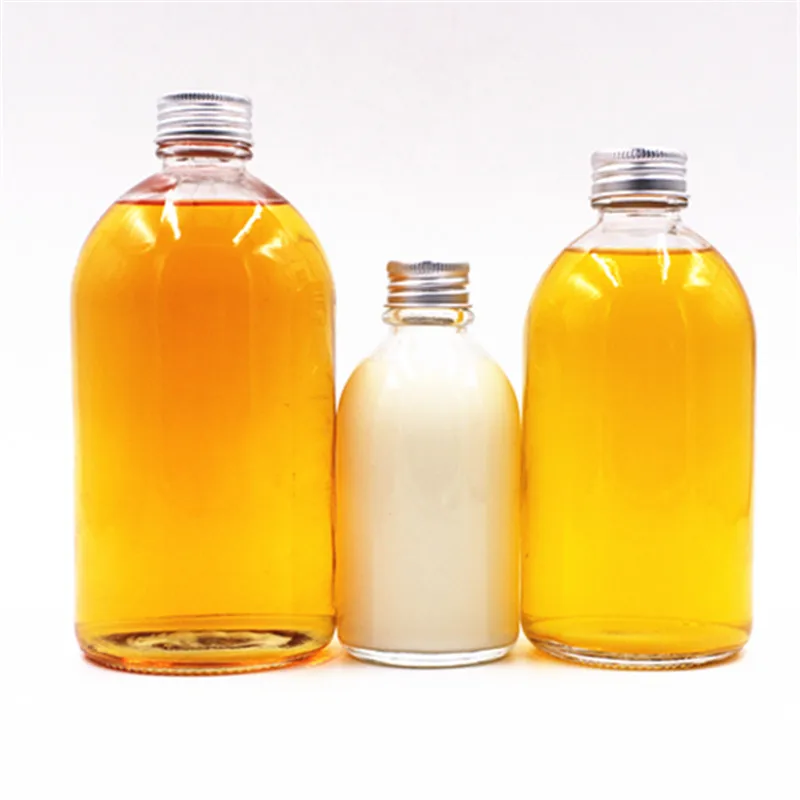 300ml round shape light broken fruit food glass beverage bottle