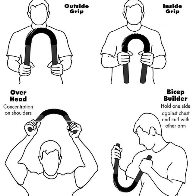 Heavy Duty Curl Spring Bar Arm And Upper Body Workout Chest Expander