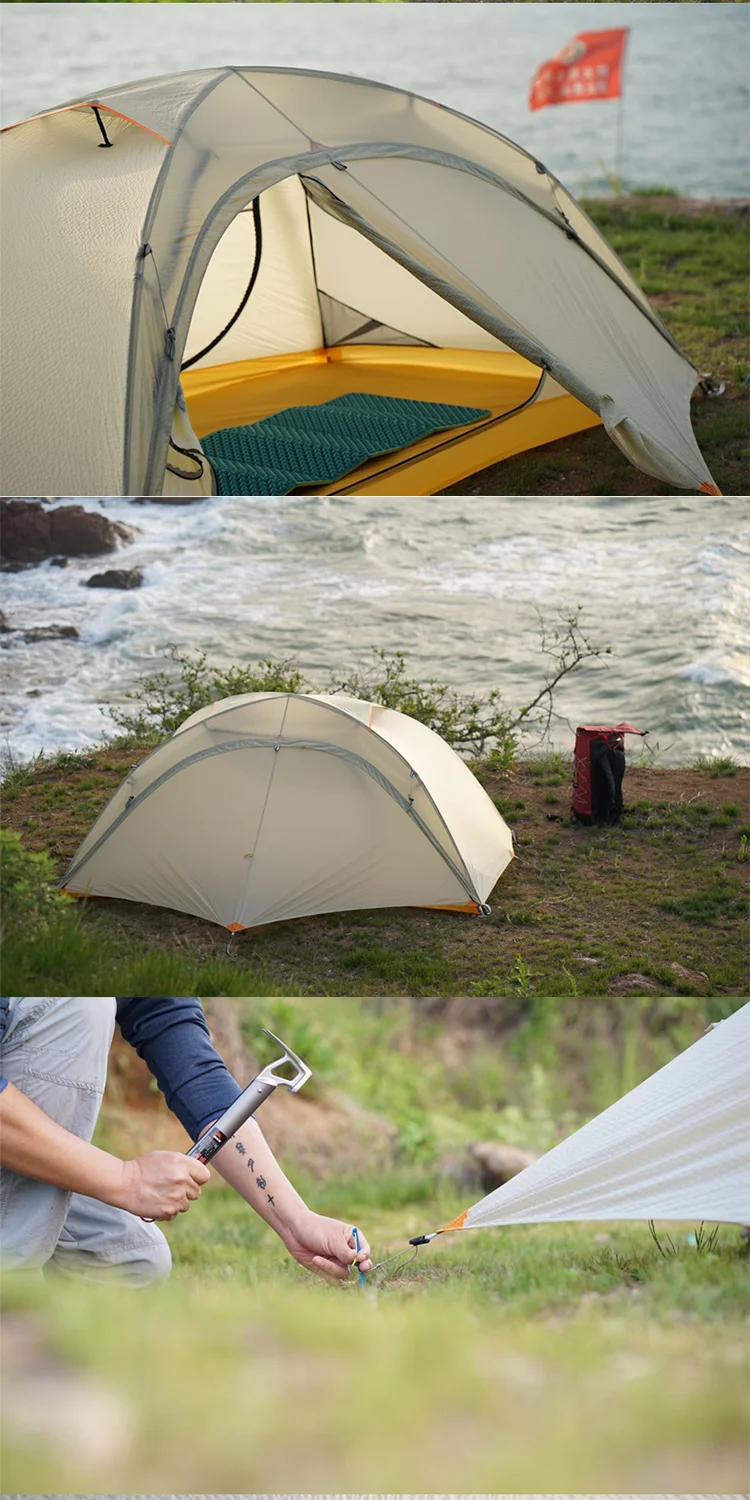 15d Nylon Dac Tent Pole 2 Person 3 Season Double Layer Windproof