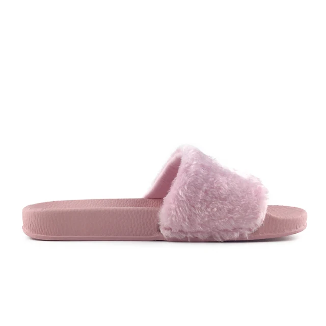 
Greatshoe antiskid plush fur fancy slides for women, fur design fashion winter fox fur slippers 