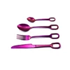 Wholesales 4 Pieces Flatware Set Stainless Steel Cutlery set with ring