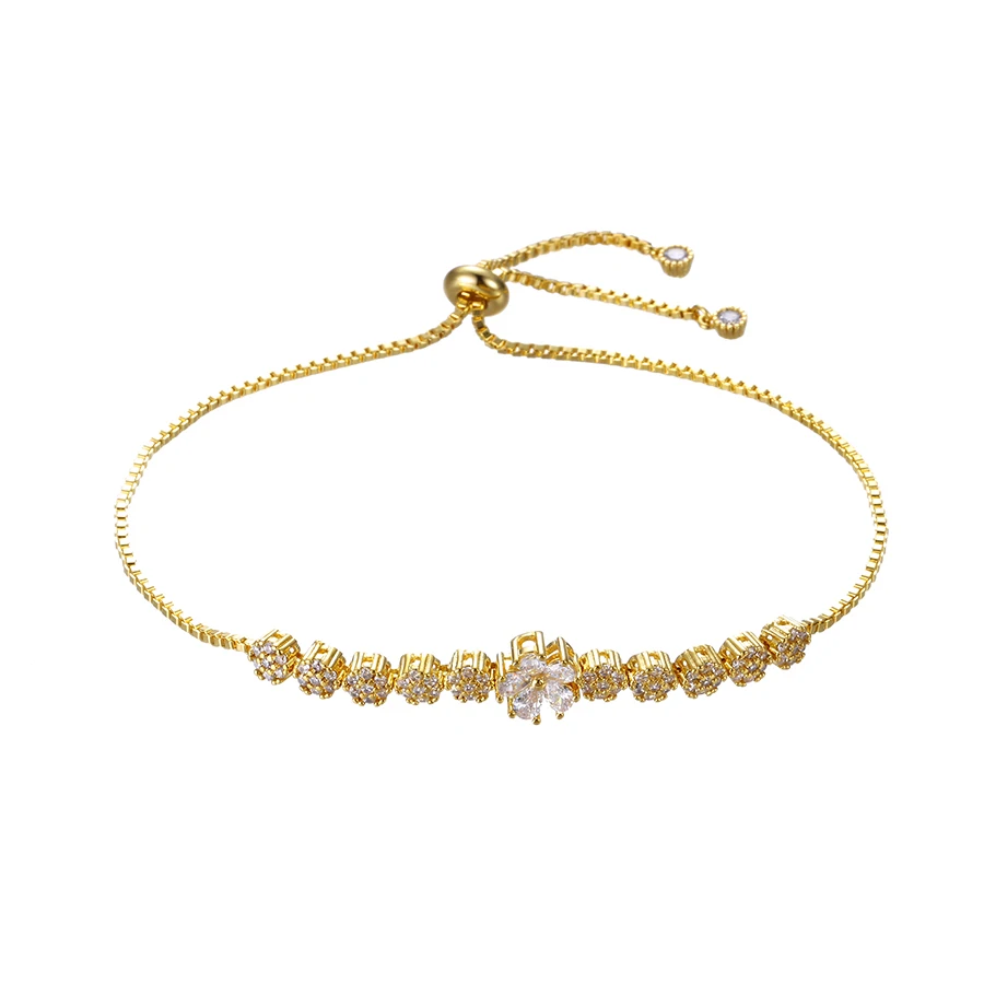 

75286 XUPING wedding 24k gold jewellery stone bracelet for women, 24k gold color