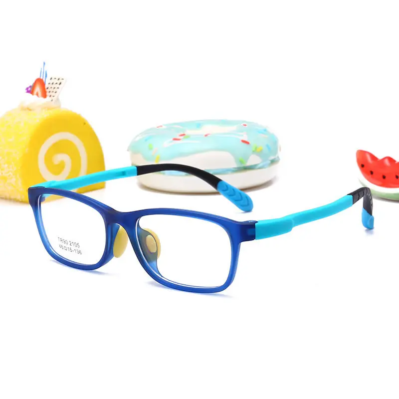 

2020 Safe TR90 Soft Square Superlight Computer Flexible Kids Optical Glasses