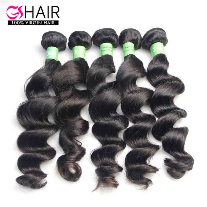 

GS hair free sample hair bundles, No shedding virgin hair bundles, Loose wave bundles human hair