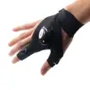 Left Right Cool Fingerless LED Flashlight Gloves for Repairing,Working in Darkness Places, Fishing, Camping, Hiking and Outdoor