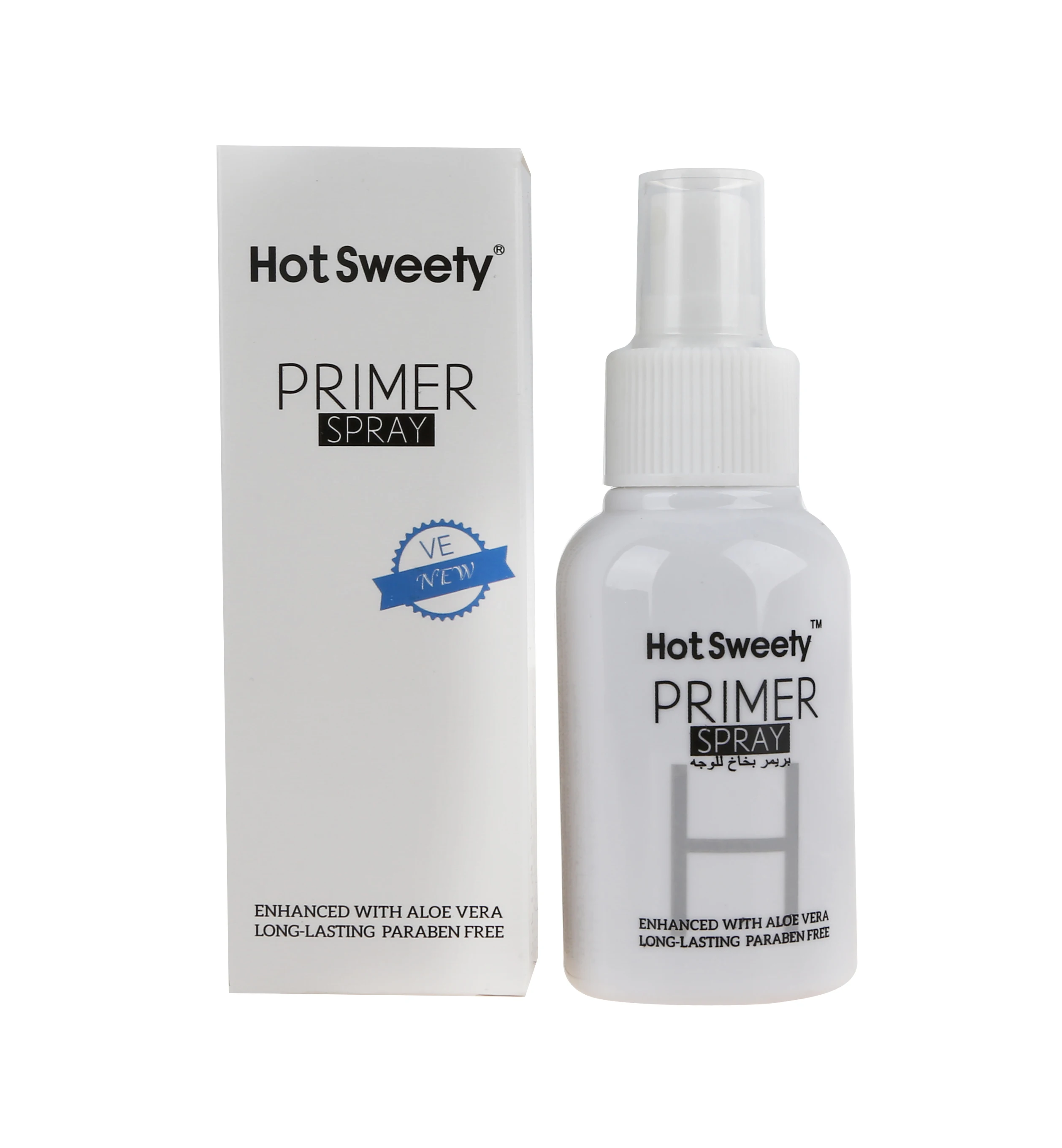 

Stock ! 75ml white liquid enchanced face primer spray with aloe vera