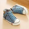 High help children's shoes boys shoes 2018 spring and autumn new denim canvas shoes