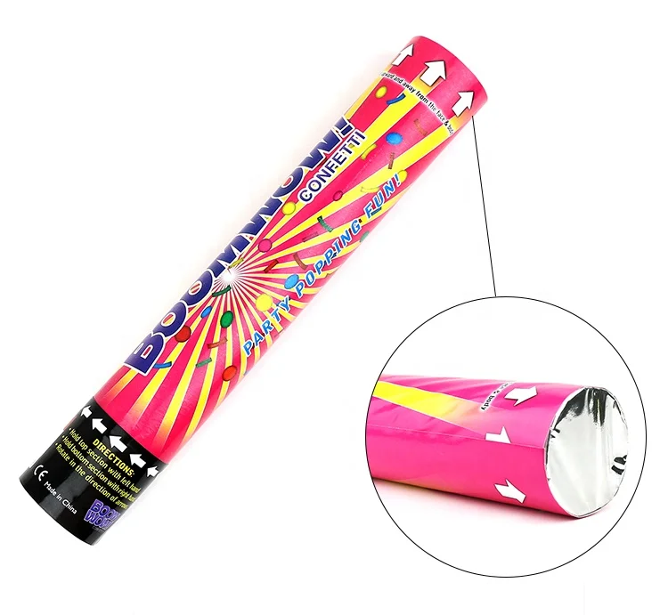 
Boomwow factory cheap price customize wedding party favor 80cm handheld compressed air confetti cannon 