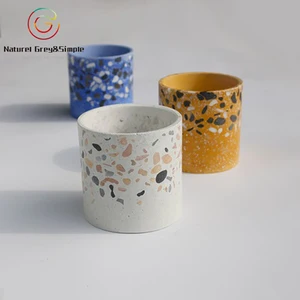 Image of Customized Terrazzo Design White Terrazzo Plant Pot