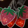 Battery Operated 10 LED 2D strawberry String fairy Lights for wedding party festival Christmas decorative Garden Outdoor