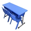 2 seats colorful plastic stable cheap school table with chairs