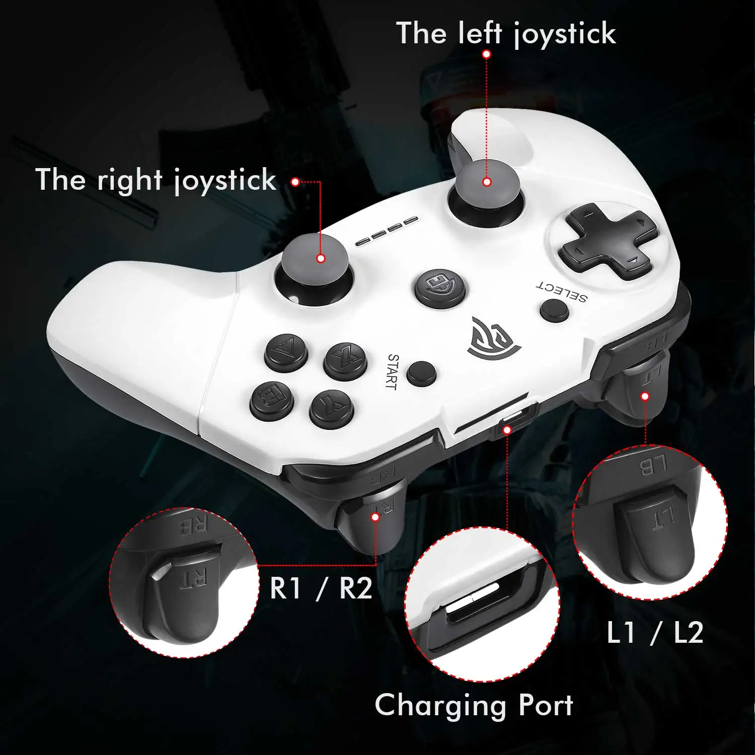 Ergonomics Usb 2.4g Wireless Game Controller For Android For Pc - Buy ...