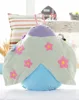 Wholesale OEM Soft High Quality green stuffed Plush ladybug(ladybird) pillow/cushion/bolster toy with "FLOWER" embroidery logo