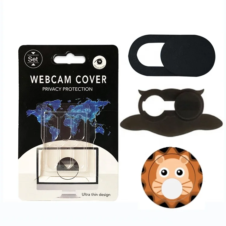 

6x1 ABS Plastic Webcam Cover Camera Privacy Cover Blocker Shutter for Laptop Phone Webcam Sticker Cover OEM Logo Printing, Black;white