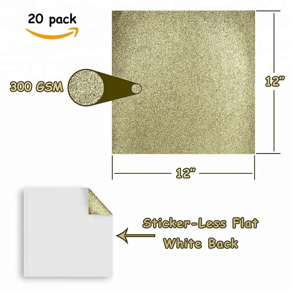 Use For Scrapbooking Premium 20 Sheets Glitter Cardstock 12/" x 12/" Holidays