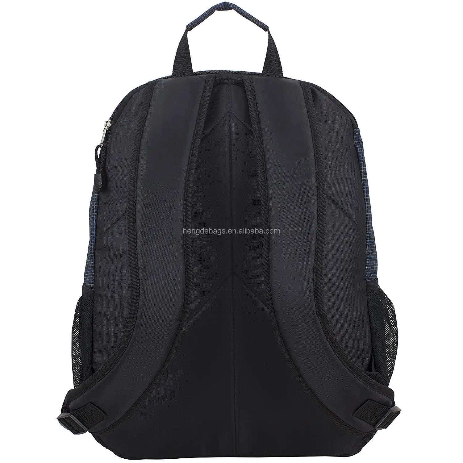 Unisex Generous Daily School Bags Cheap Grey Black Soft Polyester Book Backpack For Boy And Girl