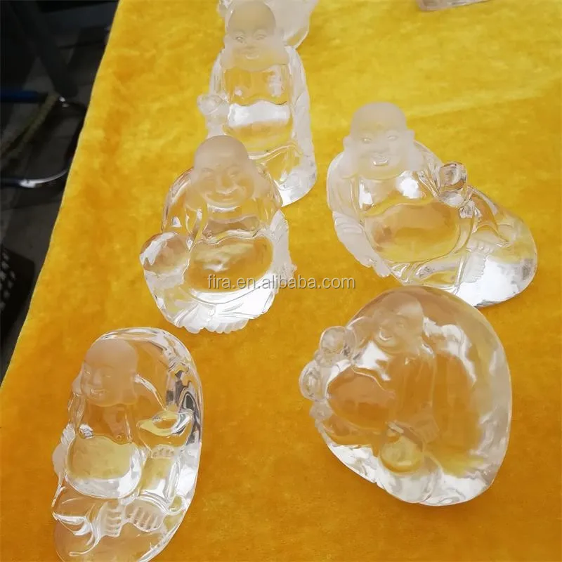 Hand Carved Natural Clear Quartz Crystal Buddha Statues For Home ...