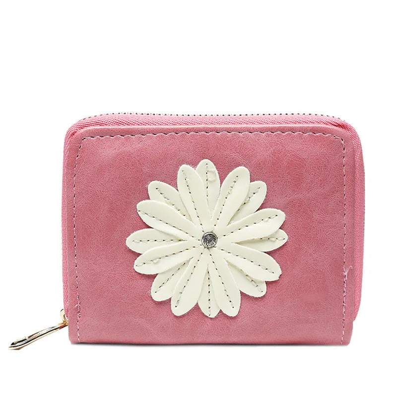 Sunlome Classic Pink Floral Flower Handbags For Women Girls PU Leather Shoulder Tote Bag