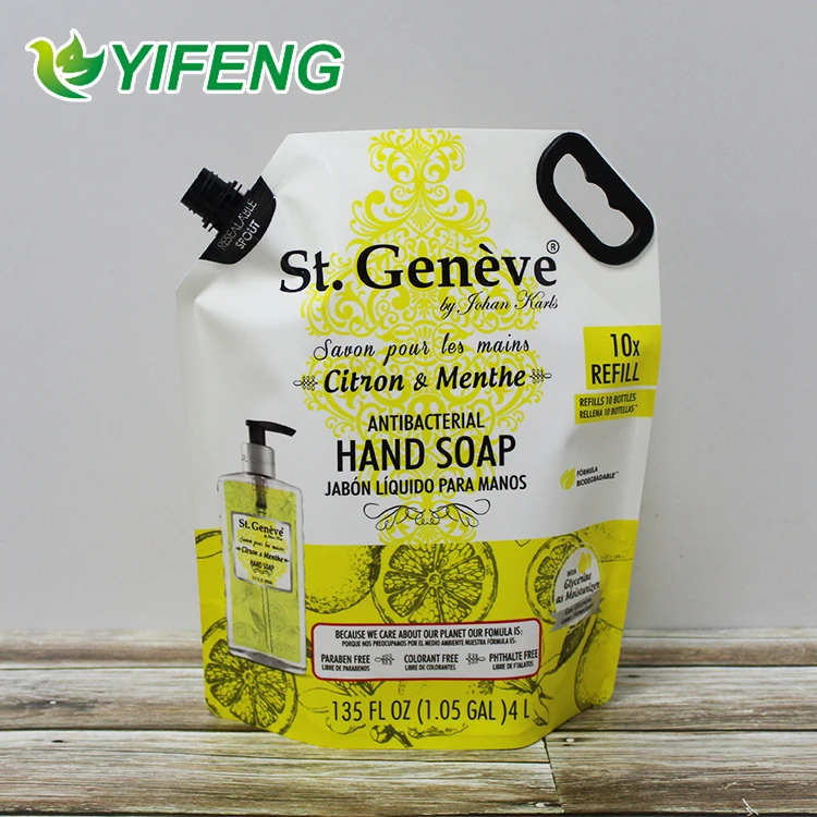 soap resealable spout pouch