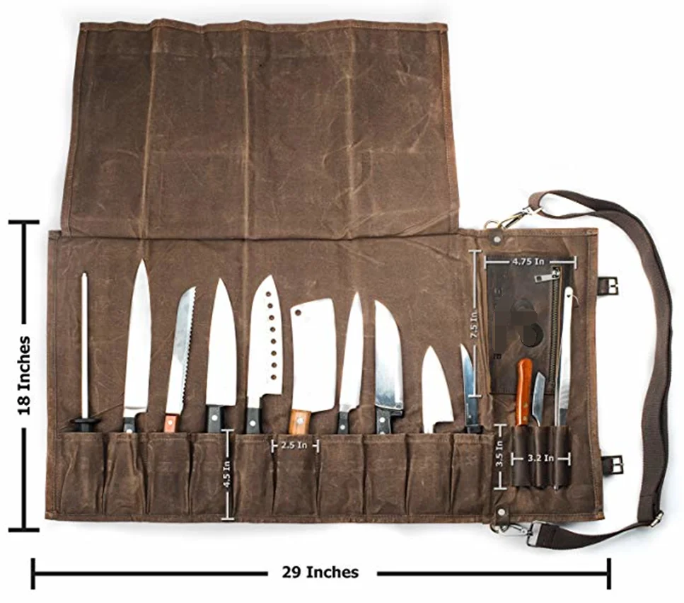 Ecofriendly Knife Roll Bag,17 Slots Knives Bag Buy Knife Bag,Knife Roll Bag Product on