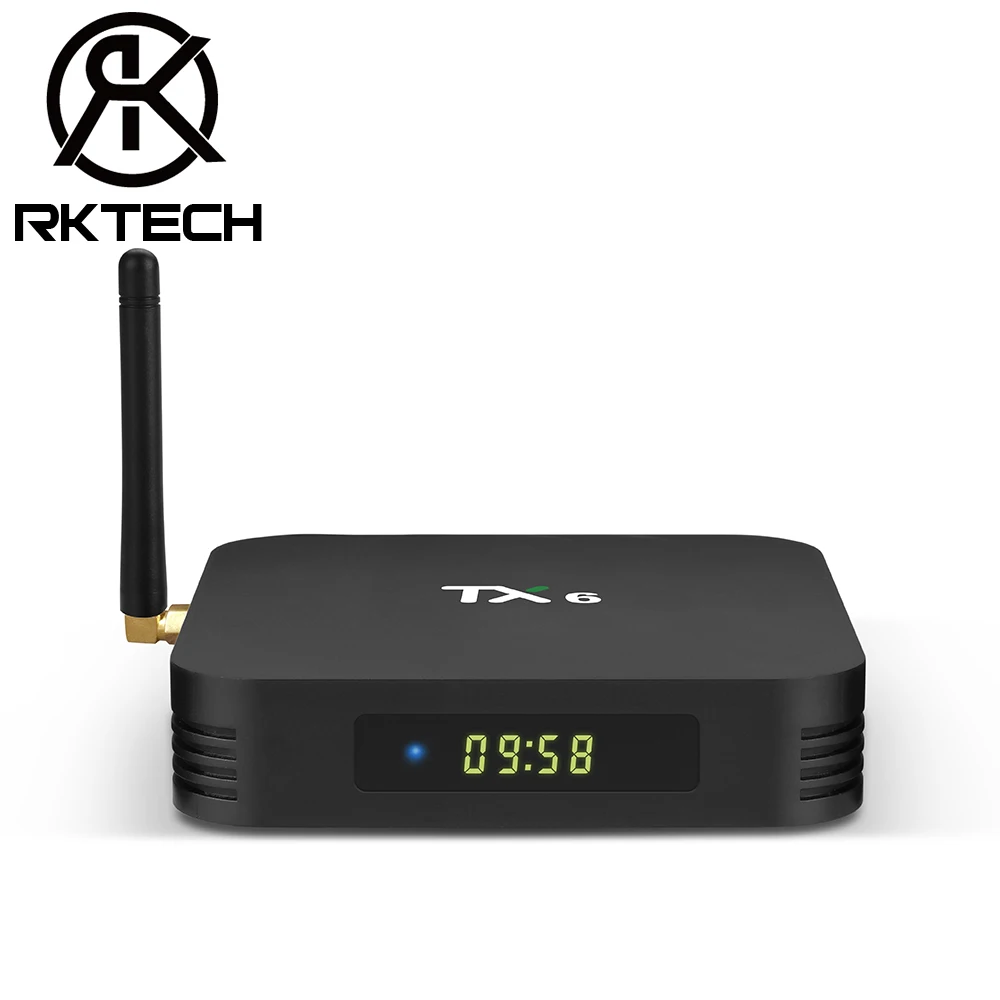 

RK Special Offer TX6 Allwinner H6 4GB DDR3 32GB EMMC Dual Wifi 2.4G&5G 100M LAN BT5.0 Smart TV Box Android 9.0