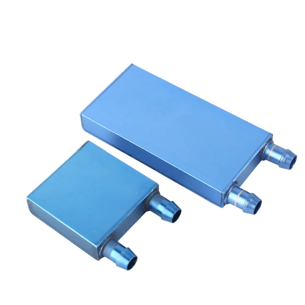 1Pcs 40*40*12mm Aluminium Water Cooling Waterblock Liquid Cooler Heatsink Block For CPU Dark Blue or Light Blue Send Random